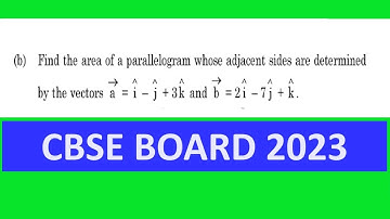 Find the area of a parallelogram whose adjacent sides are determined by the vectors vec a