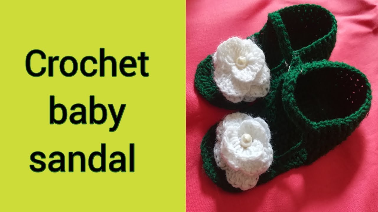How to make baby crochet sendal Crochet Baby Sandal tutorial