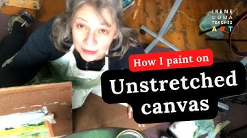 How I paint on unstretched canvas [painting-tip]