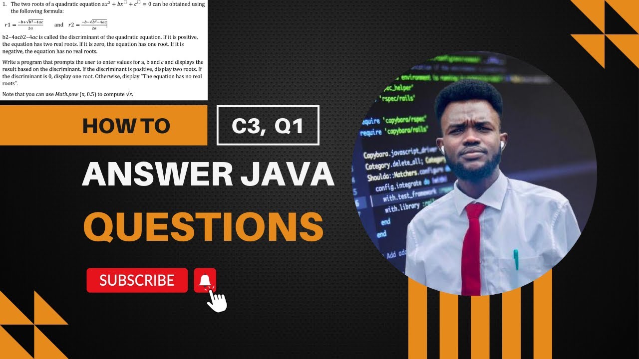How to Calculate the Roots of a Quadratic Equation Using NetBeans (Chapter 3, Question 1)