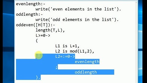Odd or Even Elements in the List using Prolog