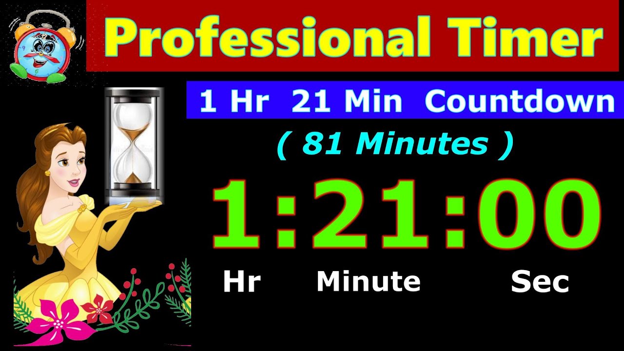 81 Minutes Countdown [Reverse Time] 1 Hr 21 Minutes Timer Digital