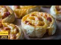 Быстрая МИНИ ПИЦЦА из слоеного теста. Вкуснее и проще рецепта вы не найдете