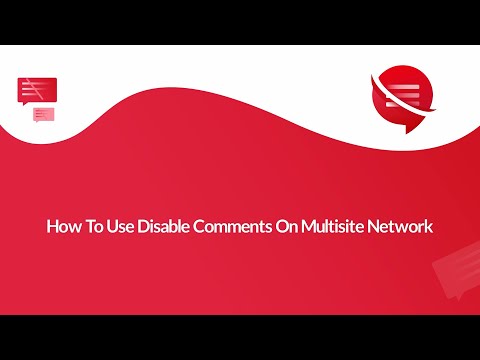 How To Use Disable Comments On Multisite Network
