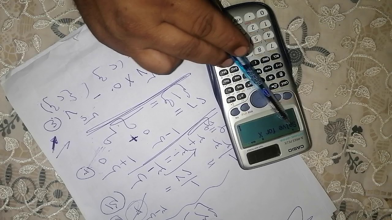 حل المعادلات الاسيه بمنتهي السهوله بالاله الحاسبه👊👊👊