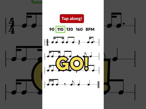 Tap along rhythms! 90–160 BPM #sightreading #drumlesson #musiclesson