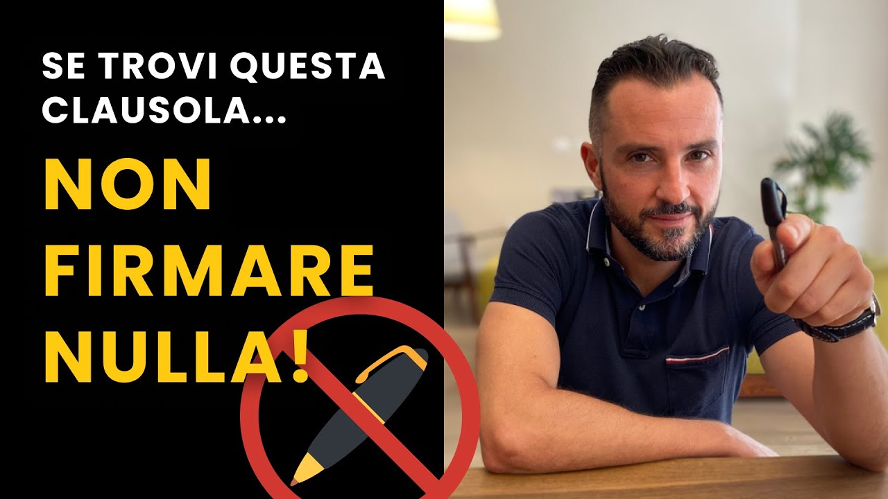 PROPOSTA D’ACQUISTO, NON FIRMARE QUESTA CLAUSOLA.TI SPIEGO COME TUTELARTI. ACQUISTO PRIMA CASA