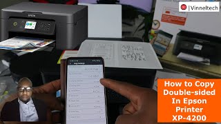 How to Copy Your Document Double-sided, Single Page and Specific Colour In Epson Printer (XP-4200)