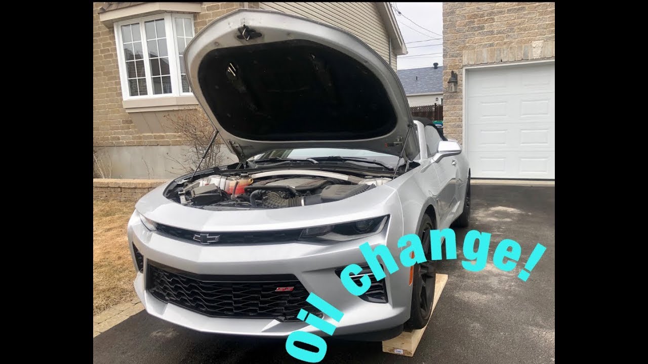 How to change oil on Chevrolet Camaro 2ss 2016 + Building a ramp - YouTube