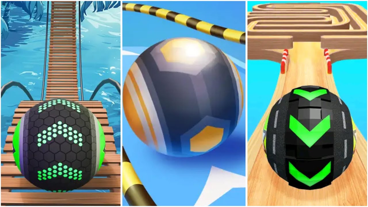 Going Ball speed run challenge Vs Action Ball Vs Rolling Ball sky escape Walkthrough SpeedRun Race 