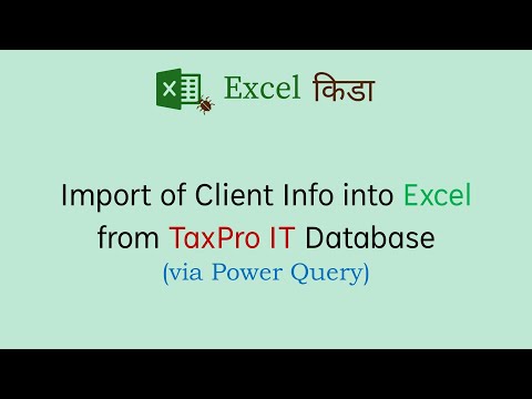How to Import Taxpro IT client Register in Excel