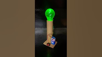 1 Science project experiment item made in cardboard LED 9V battery #shorts