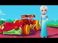 Принцесса Эльза Холодное Сердце и Тачки машинки Дисней Disney Frozen Elsa &amp; Cars Мультик игра детям