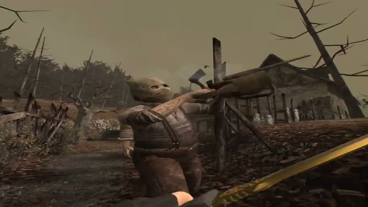 LEON SURVIVES CHAINSAW DEATH ON RESIDENT EVIL 4 VR