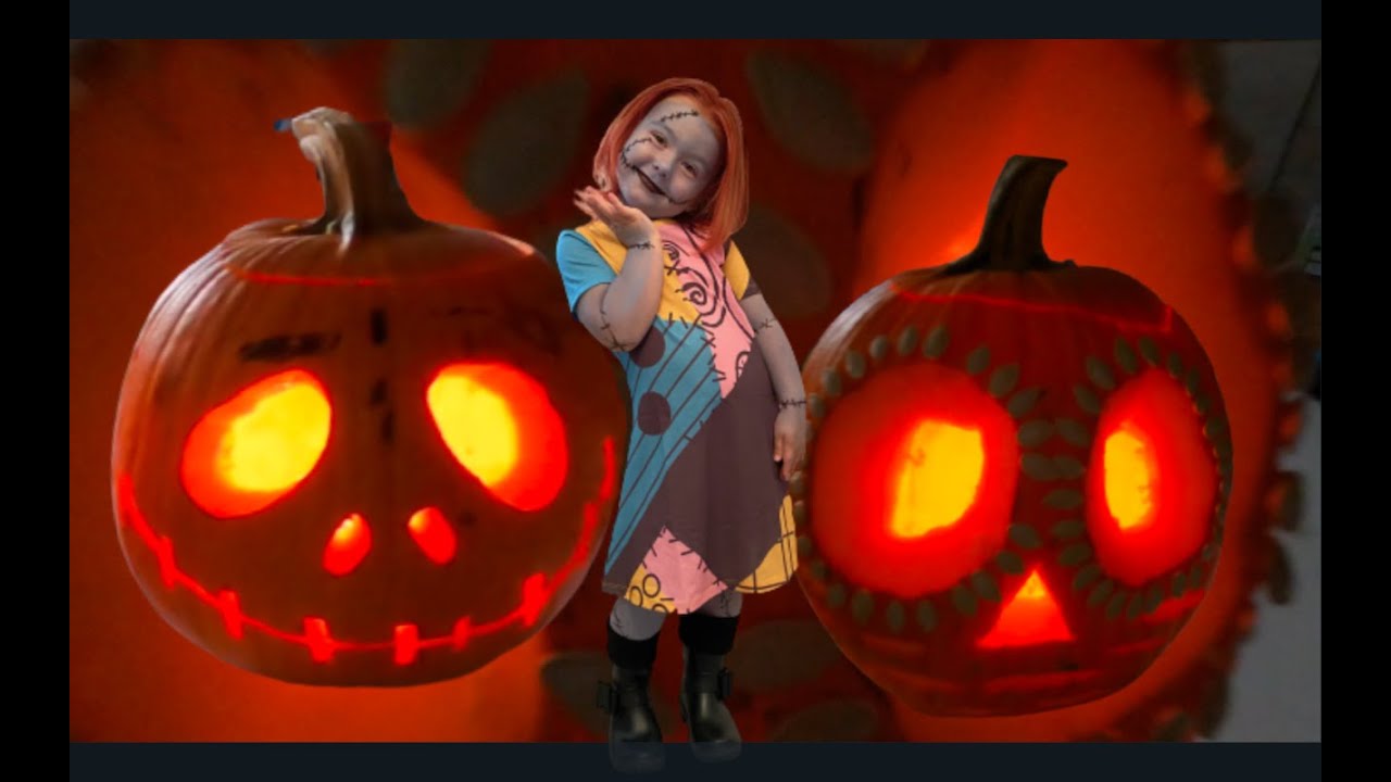 How we carved Sally and Jack pumpkins | Diy Lillys Toy Time