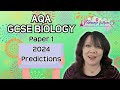 AQA | GCSE | Biology Paper 1 | 2024 predictions