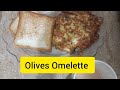 Delicious olive omelette recipe  how to cook omelette with olivessadaf fatima cooking vlog