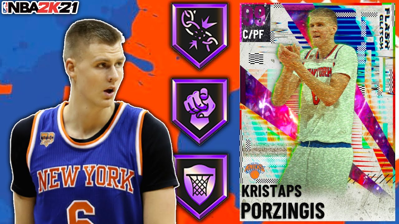GLITCHED DARK MATTER KRISTAPS PORZINGIS GAMEPLAY! AN UPGRADED VERSION OF BOL BOL! NBA 2K21 MyTEAM