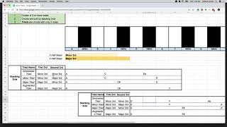 Information Music Theory with Spreadsheets Lesson 3: The 4 Triads Update