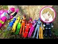 ❤みーたんおねえさん❤仮面ライダーエグゼイド　キュウレンジャー　おもちゃ　アニメ　アンパンマンマジックハンド　公園でかくれんぼ