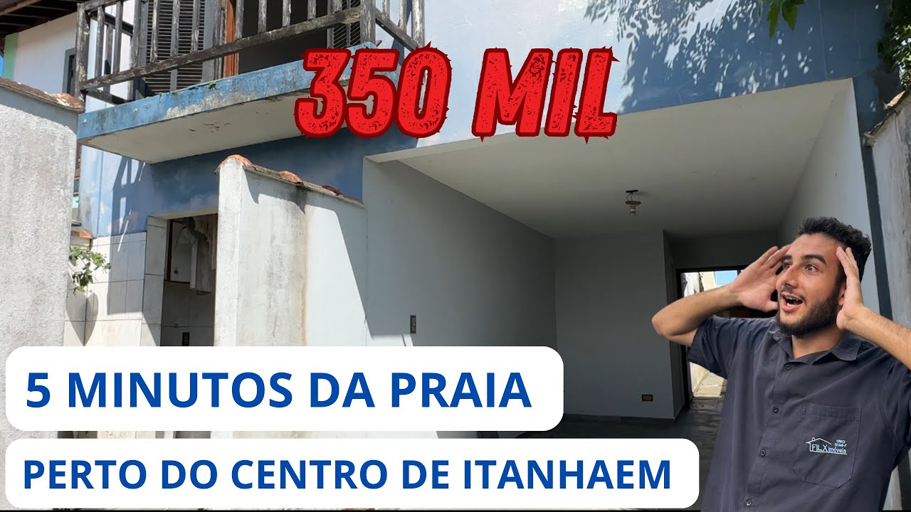 CASA POR 350 MIL NO CIBRATEL LADO PRAIA EM ITANHAEM 