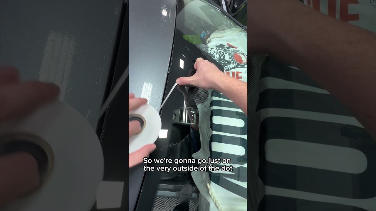 Windshield window tint pt 1. #cartint #diy #professionalwindowtinting