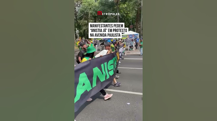 Manifestantes pedem "anistia já" em protesto na Avenida Paulista