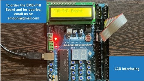 LCD text  using EMB-PHI Board | LCD Interfacing | EMB-PHI.