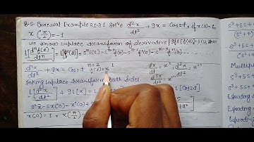Solve by transform method of the equation x"+9x=cos2t ; Given x(0)=1, x(pi/2)=-1