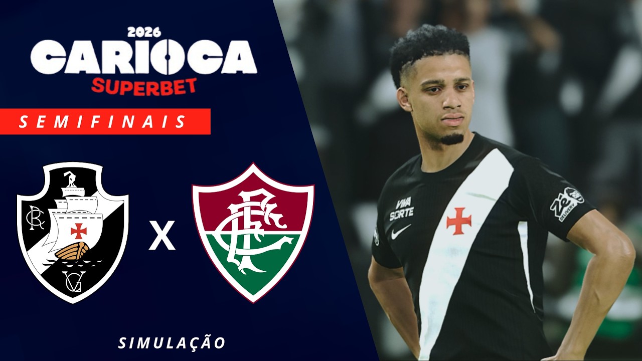 VASCO x FLUMINENSE | Campeonato Carioca 2026 Semifinais | Simulação PES 2021