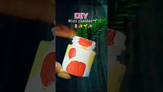DIY Mini Planter🌱✨||For beginners🌿✨#aesthetic #craft #art #malayalam #plants #painting #flowercraft