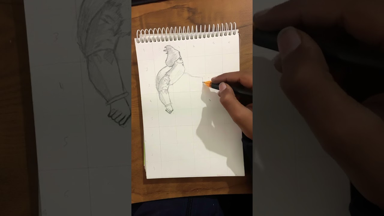 Drawing of baba deep Singh ji