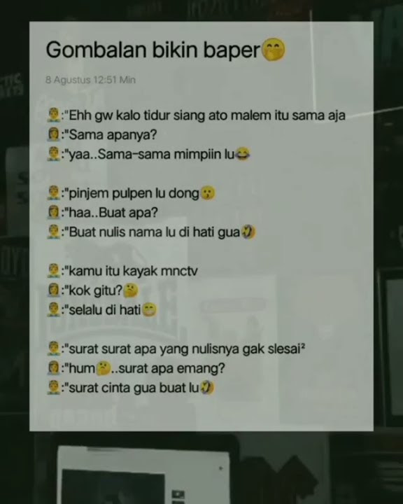 Story wa 30 detik - Gombalan bikin baper