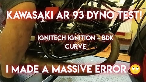 Ignitech Dyno Power Test - Kawasaki AR 93  #kawasaki #power #mopedtuning
