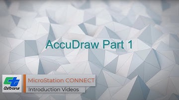07 - MicroStation CONNECT AccuDraw Part 1