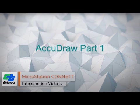 Video: Accudraw'ı MicroStation'da nasıl açarsınız?