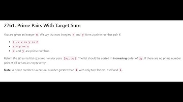 [Weekly Contest 352 2/4] 2761. Prime Pairs With Target Sum (Python 中文詳解)