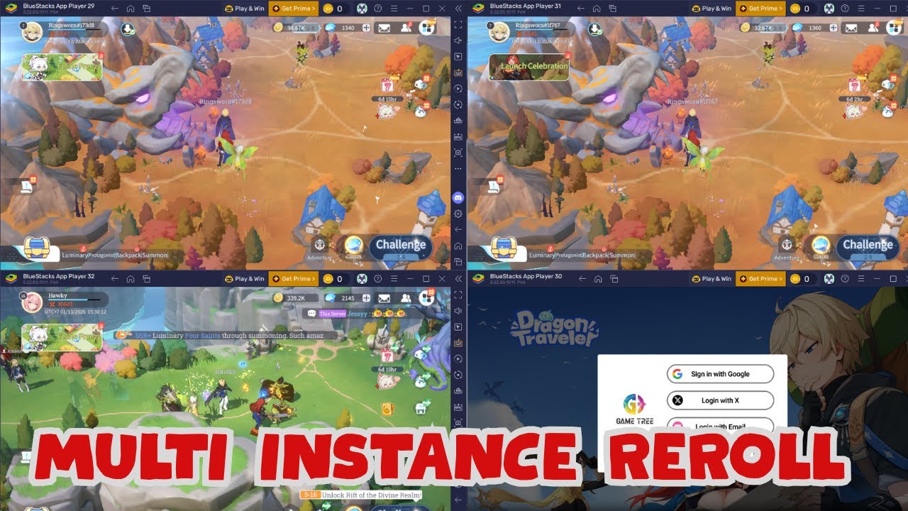 КАК СОЗДАТЬ МНОГОЭКЗЕМПЛЯРНЫЙ РЕРОЛИЗ НА BLUESTACKS [Dragon Traveler]