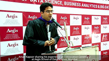 Aman Kapoor, Data Scientist, Paisabazaar.com sharing experience at Aegis School of Data Science