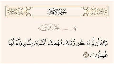 الربع الثامن من سورة الأنعام