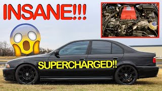 First Drive in the INSANE Supercharged E39! | BMW E39 LS3 Swap