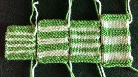 Stripes Worked Flat - changing colors, carrying yarns at the side
