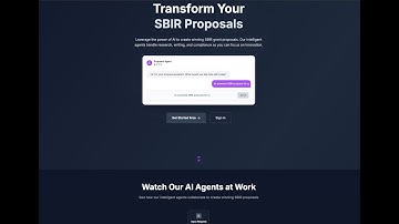 SBIR Agent Platform Video Walkthrough - AI Agents for government grants