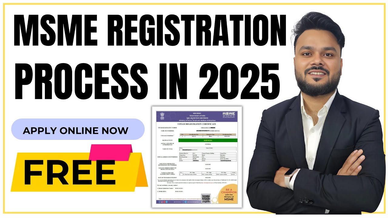 Msme Process MSME Registration : Udyam Registration Process 2025 - YouTube
