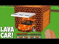 You can OPEN LAVA GARAGE AND FOUND A SUPERCAR in Minecraft ! LAVA CAR !