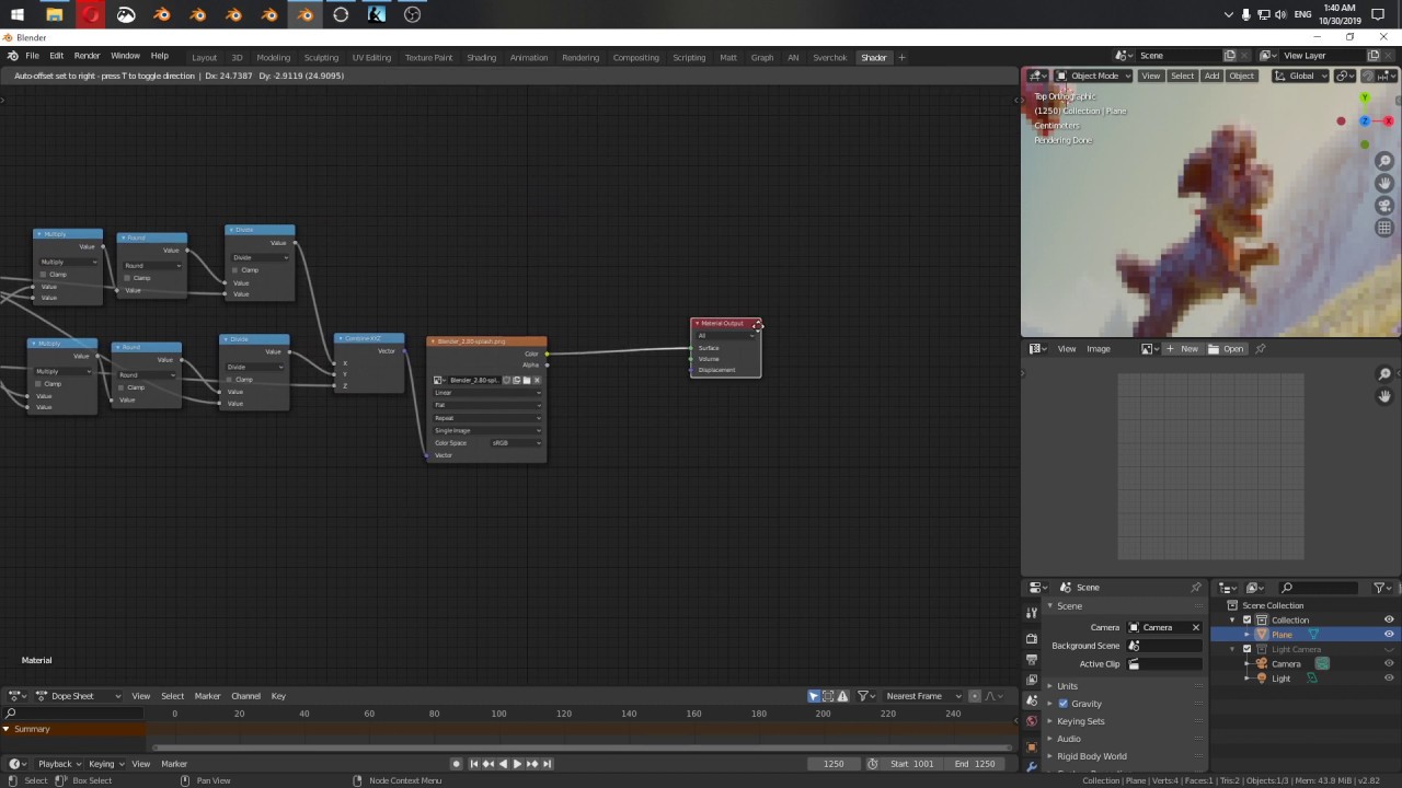 blender cycle แปลงรูปเป็น pixel blur effect YouTube