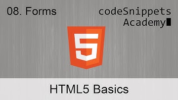HTML Fundamentals 08. Forms: form, label, input, textarea, select, option, optgroup