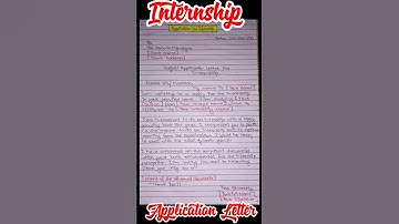 Internship Letter Format  | How to write an application letter for internship  #shorts #internship