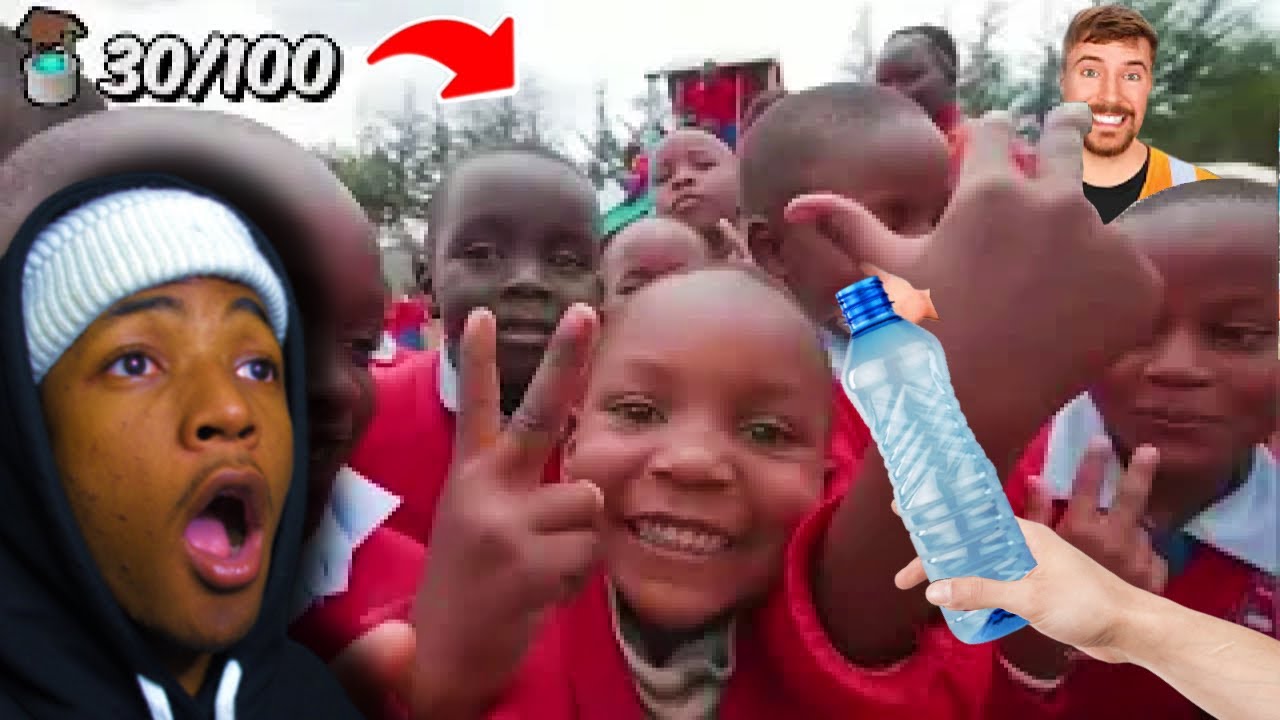MR BEAST GIVES AFRICAN KIDS WATER!! (Mr Beast Reaction) - YouTube