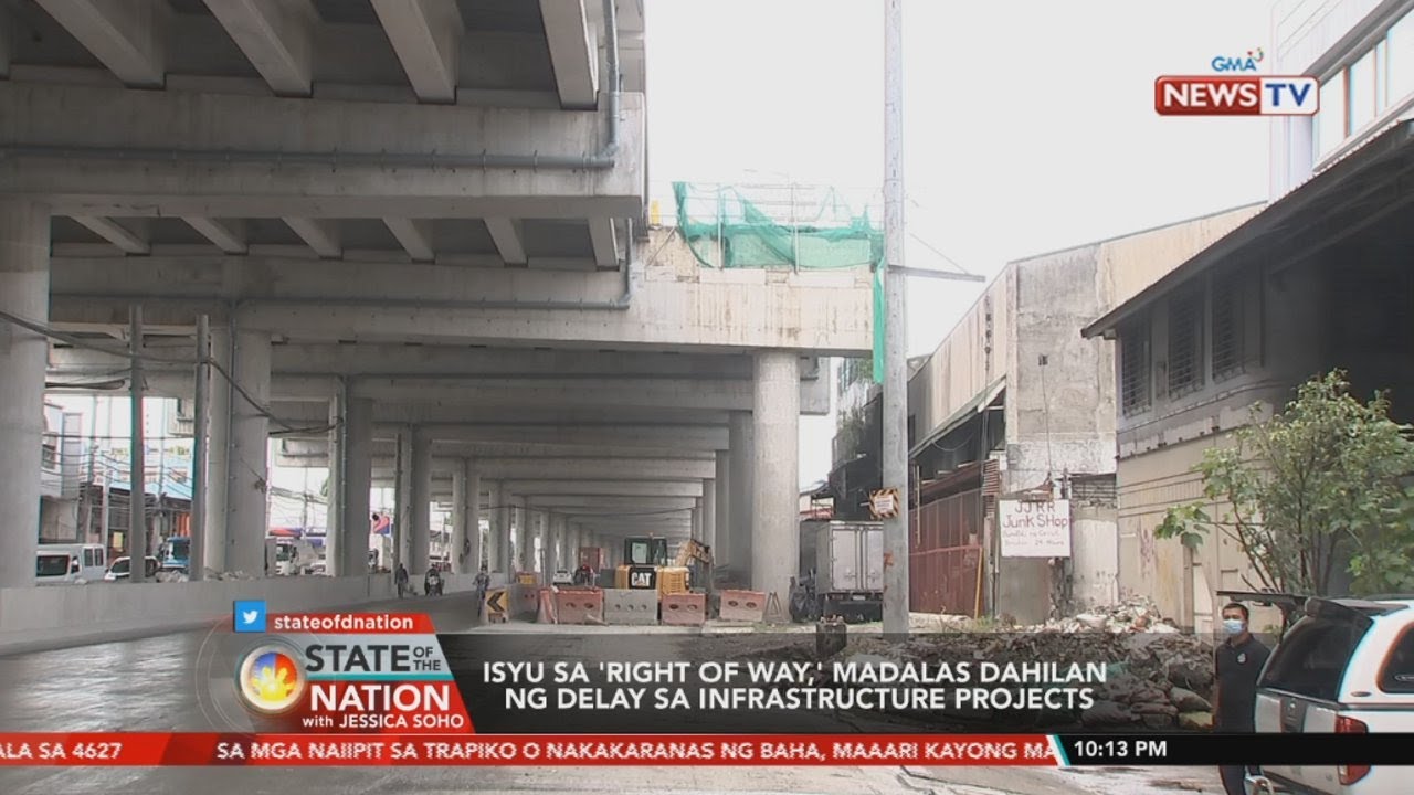 SONA: Isyu sa 'right of way,' madalas dahilan ng delay sa infrastructure projects